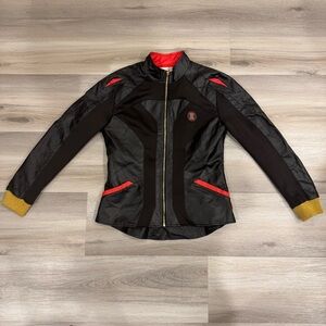 Disney Marvel Black Widow Jacket Womens Size L Long Sleeve Full Zip Black